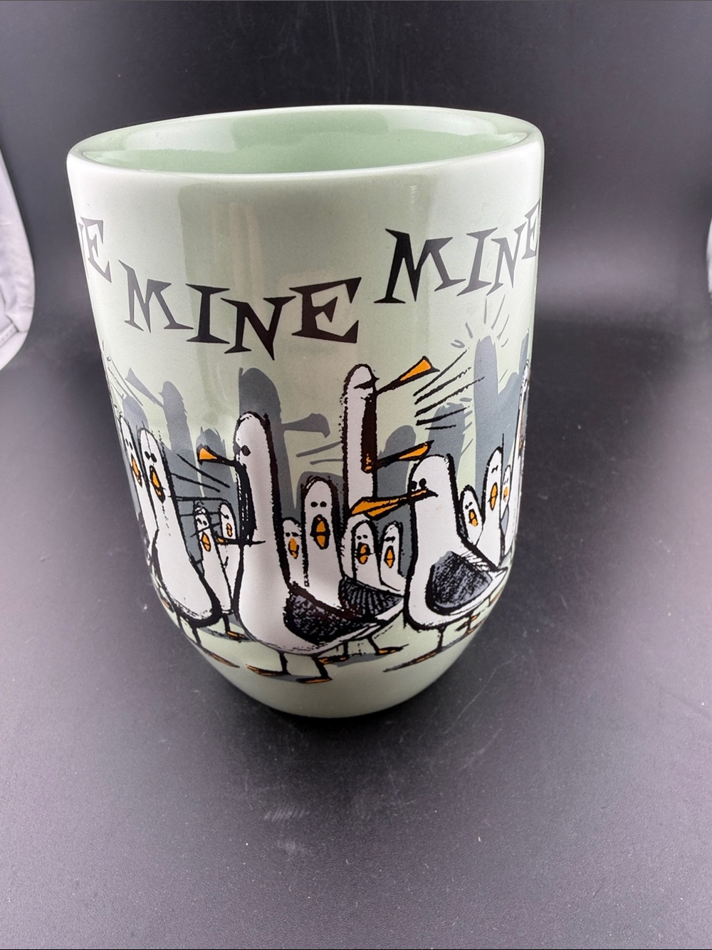 Disney Parks Finding Nemo Mine Mine Mine Mug 3D Seagull Coffee Cup Green Pixar - Picture 2 of 6